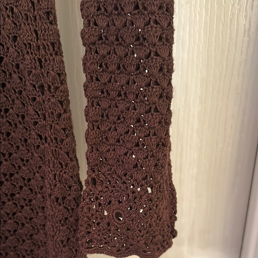 Michael Kors Elegant Brown Crochet Dress - Picture 5 of 15